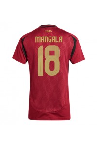 België Orel Mangala #18 Voetbaltruitje Thuis tenue Dames EK 2024 Korte Mouw